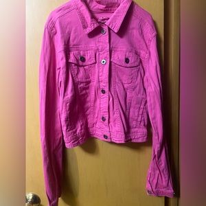 Pink body central jean jacket